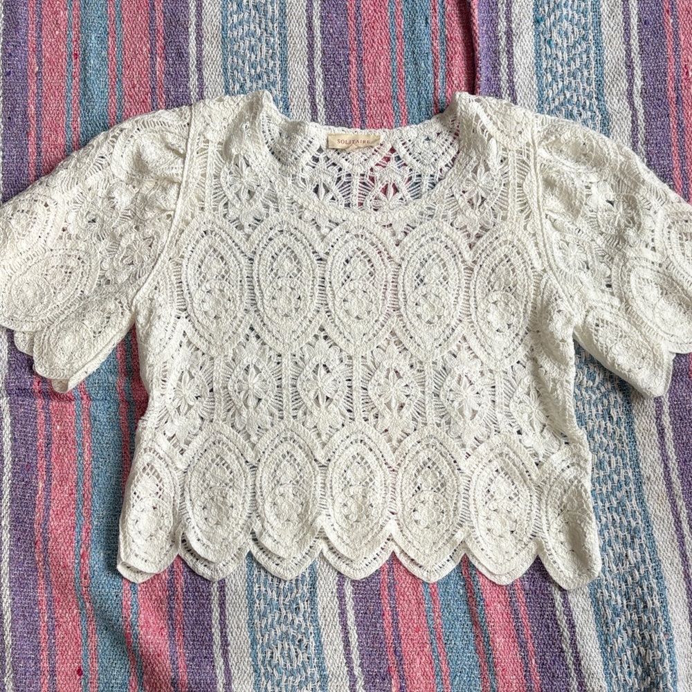 Solitaire White Lace Blouse